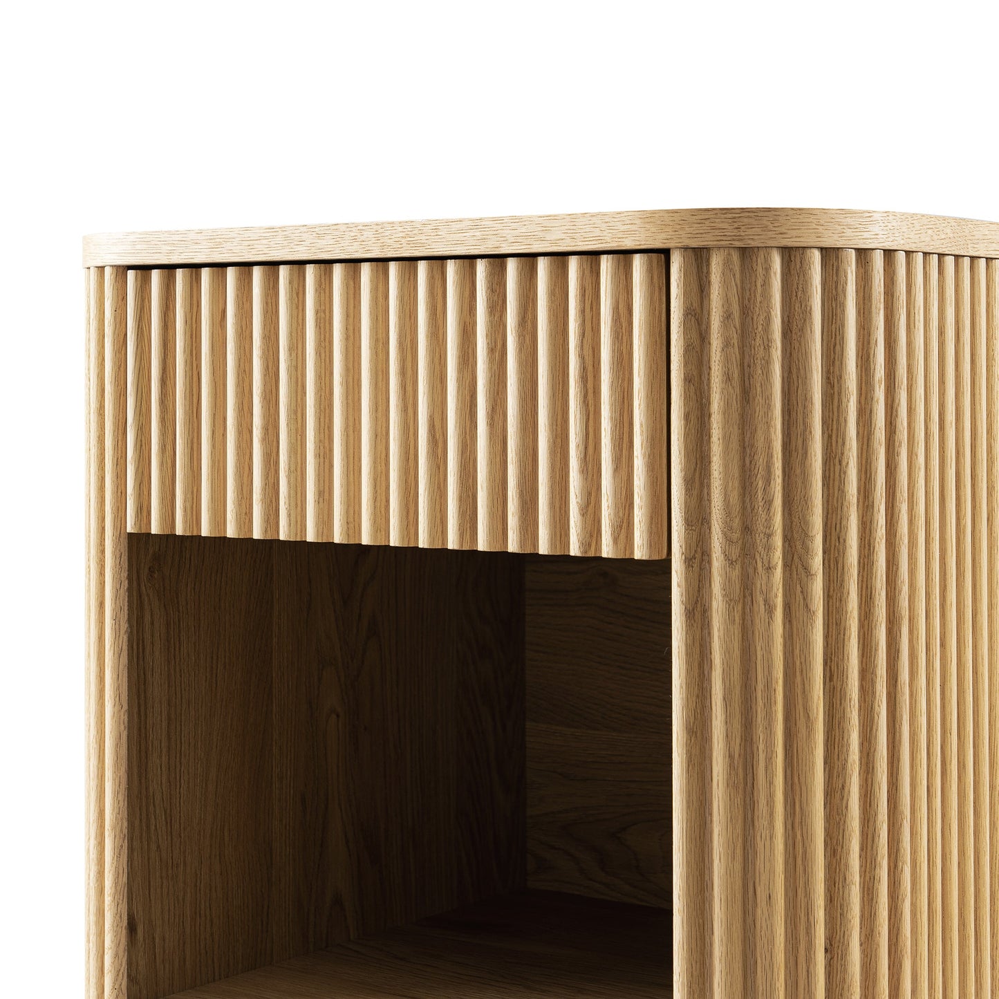 Table de chevet Maru à 1 tiroir, chêne