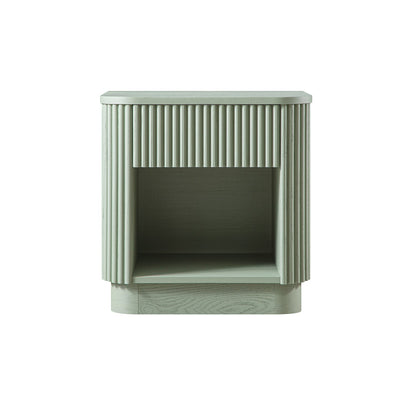 Table de chevet Maru à 1 tiroir, vert sauge