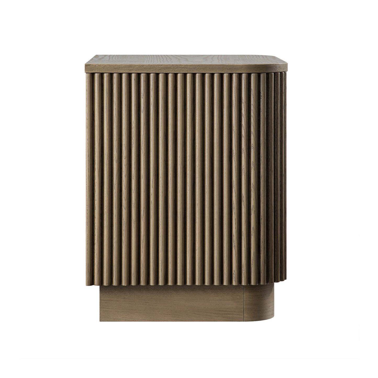 Table de chevet Maru à 1 tiroir, chêne argenté