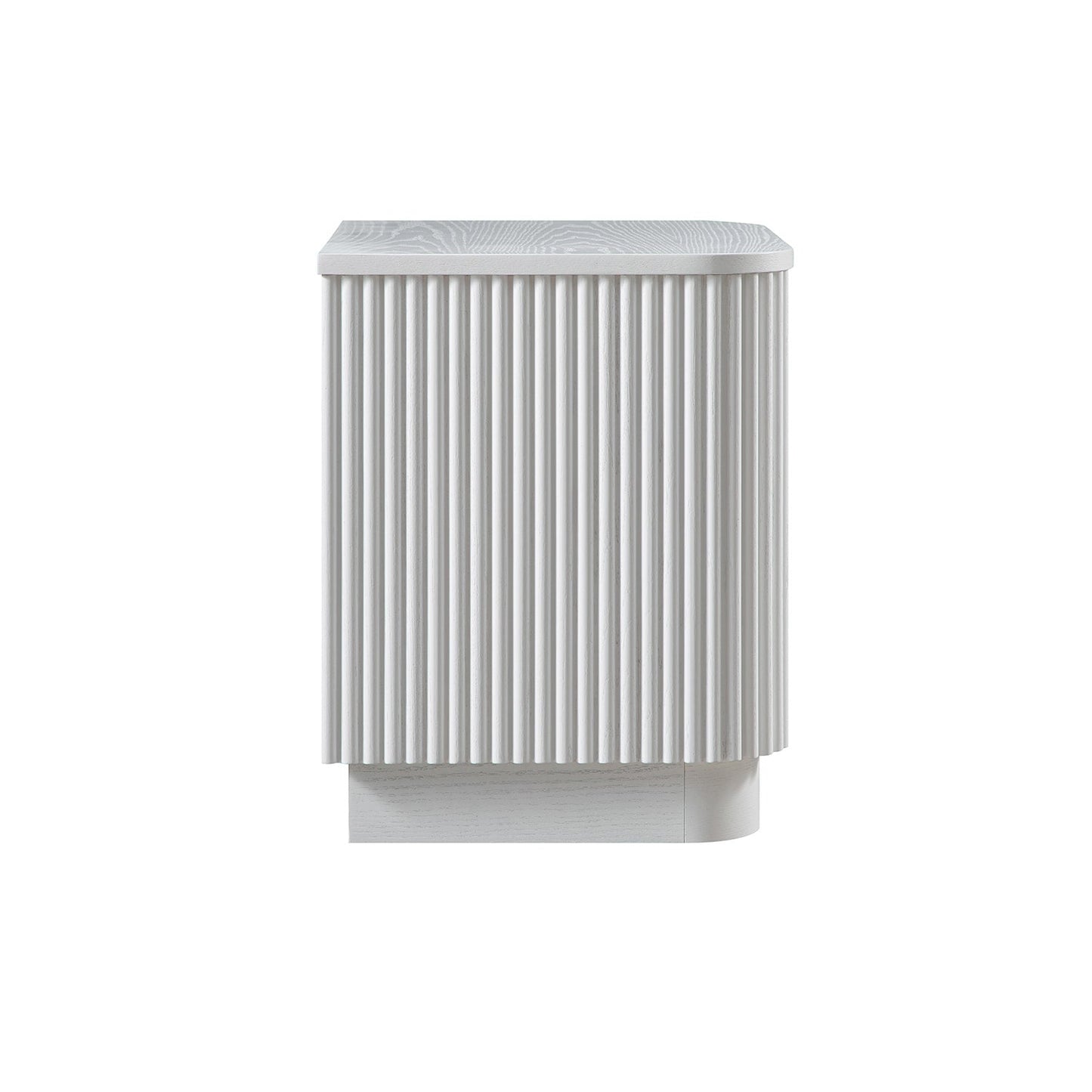 Table de chevet Maru à 1 tiroir, blanc délavé