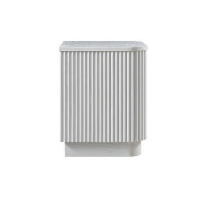 Table de chevet Maru à 1 tiroir, blanc délavé