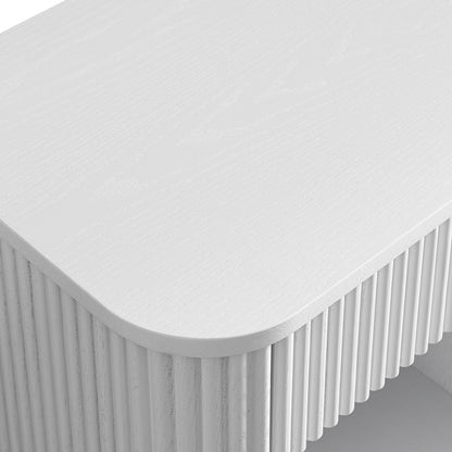 Table de chevet Maru à 1 tiroir, blanc délavé