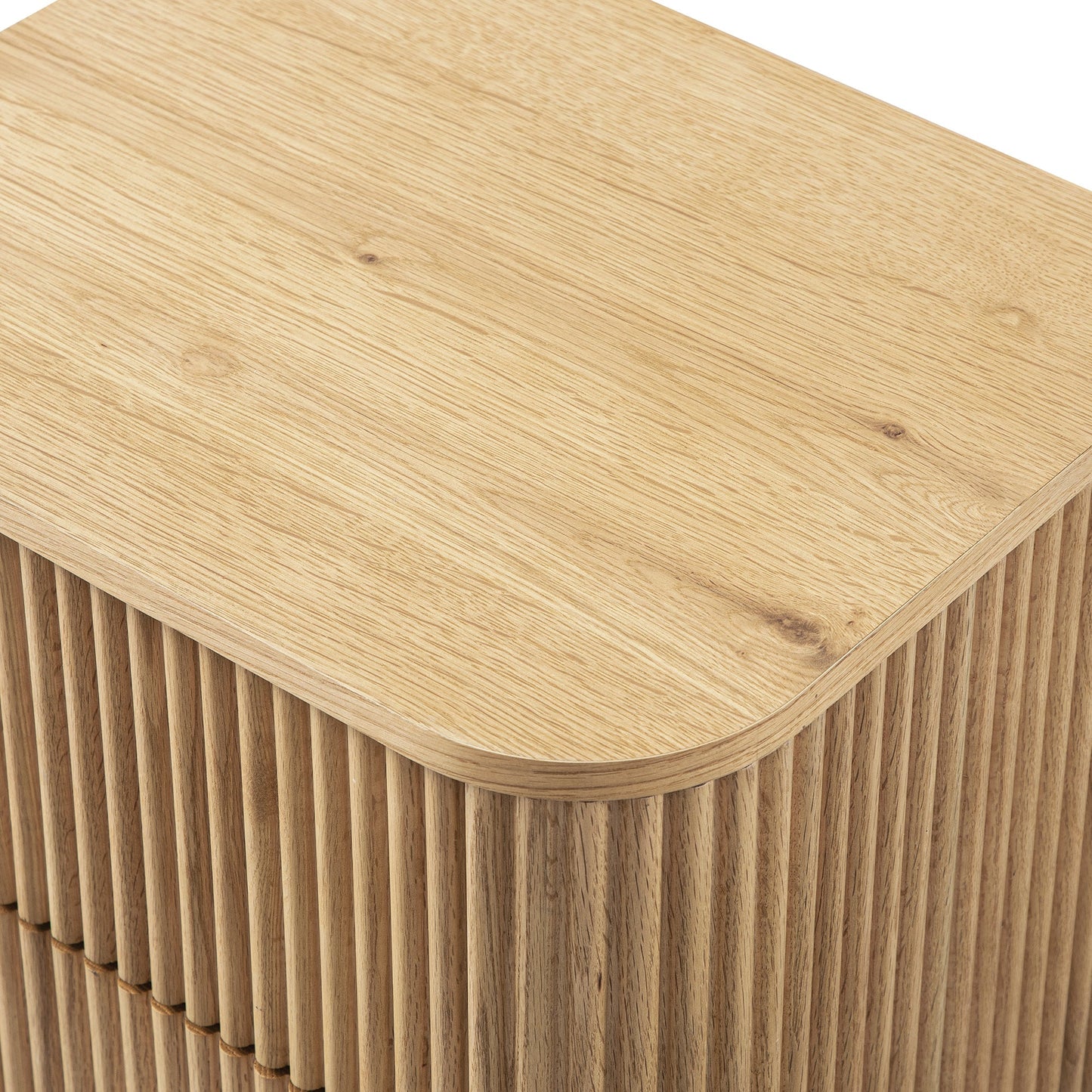 Table de chevet Maru à 2 tiroirs, chêne