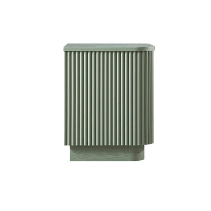 Table de chevet Maru à 2 tiroirs, vert sauge