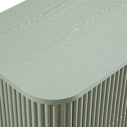 Table de chevet Maru à 2 tiroirs, vert sauge