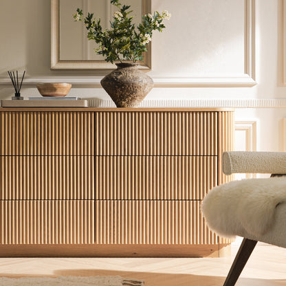 Commode Maru à 6 tiroirs, chêne