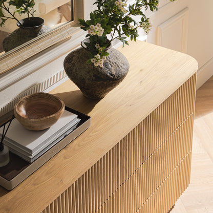 Commode Maru à 6 tiroirs, chêne