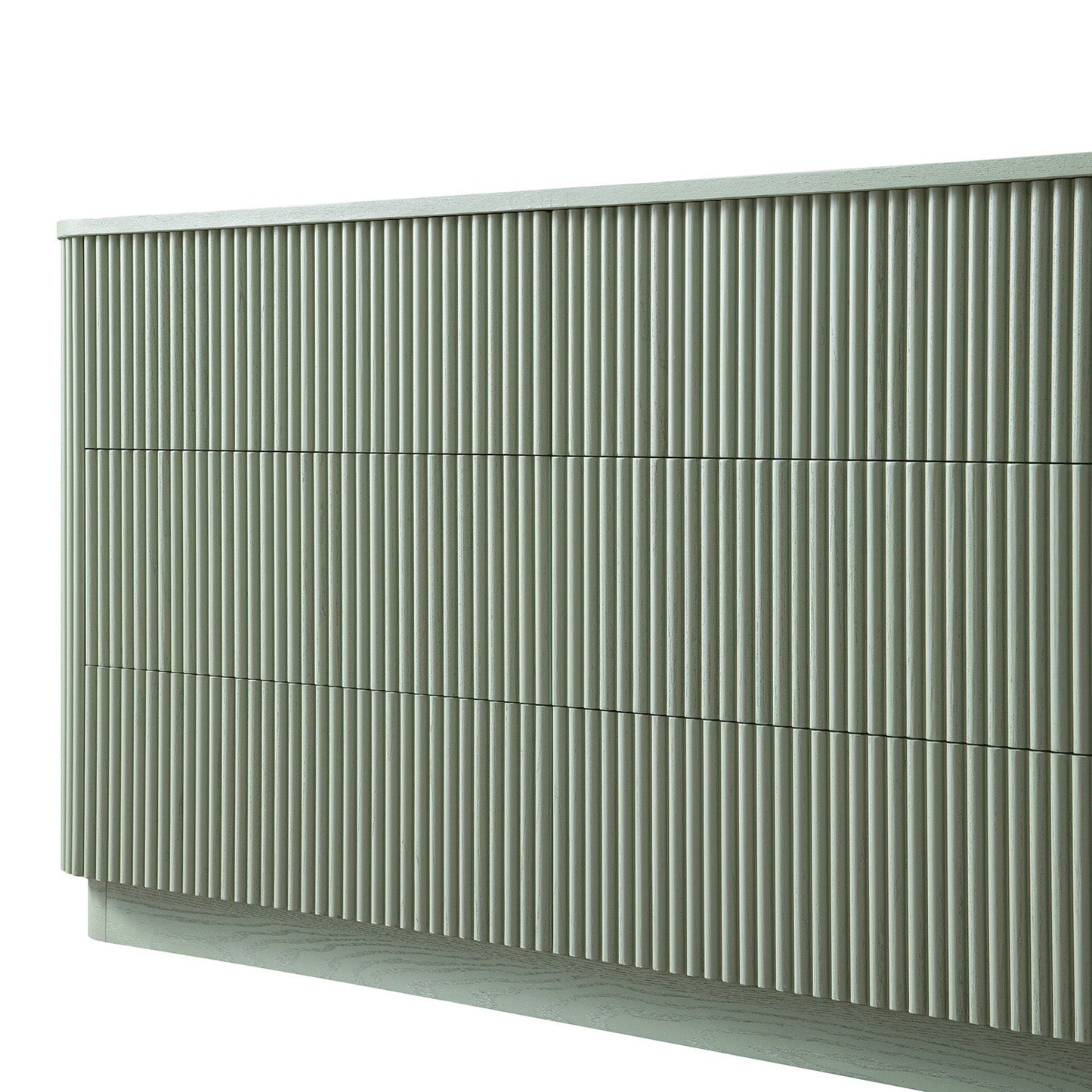 Commode 6 tiroirs Maru, vert sauge