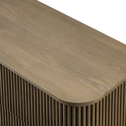 Commode Maru à 6 tiroirs, chêne argenté