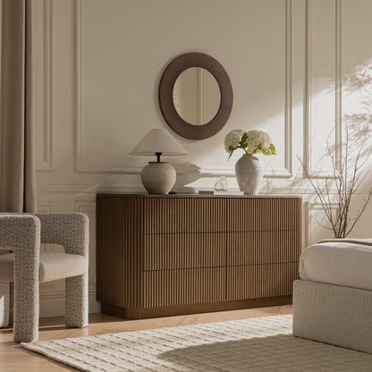 Commode Maru à 6 tiroirs, chêne argenté