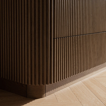 Commode Maru à 6 tiroirs, chêne argenté