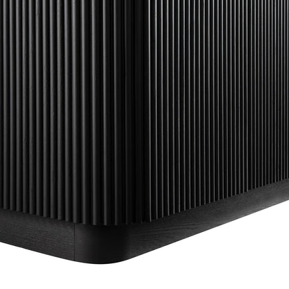 Grand buffet 4 portes Maru, noir