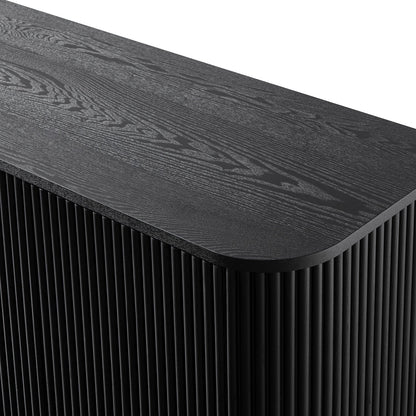 Grand buffet 4 portes Maru, noir