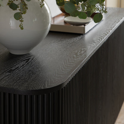 Grand buffet 4 portes Maru, noir