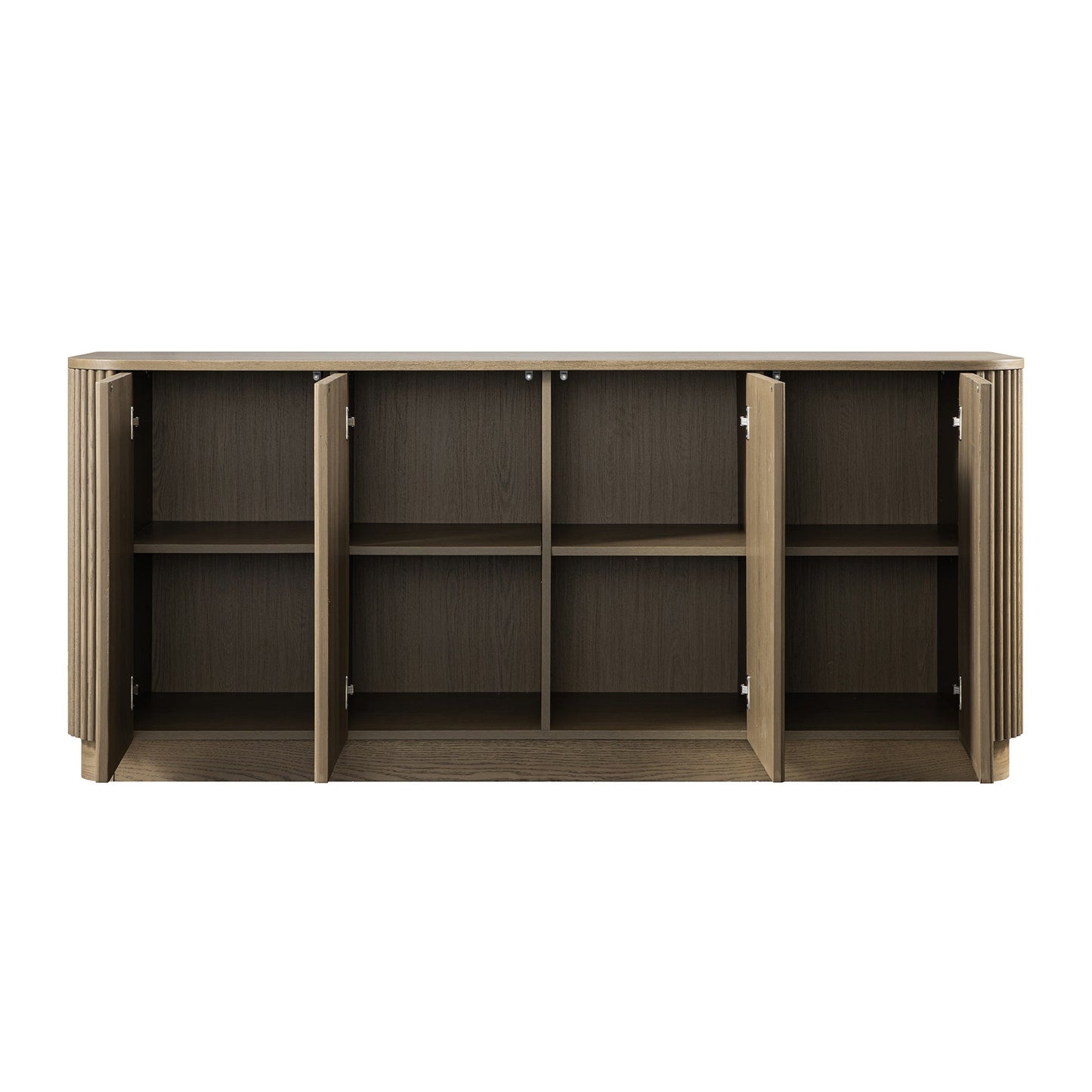 Grand buffet 4 portes Maru, chêne argenté