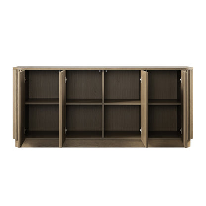 Grand buffet 4 portes Maru, chêne argenté