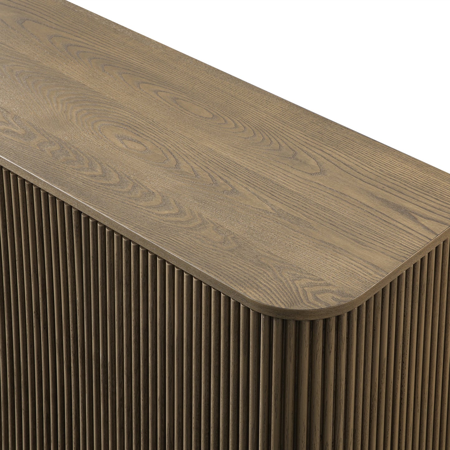 Grand buffet 4 portes Maru, chêne argenté