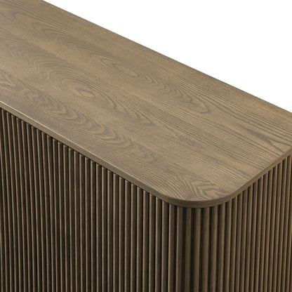 Grand buffet 4 portes Maru, chêne argenté