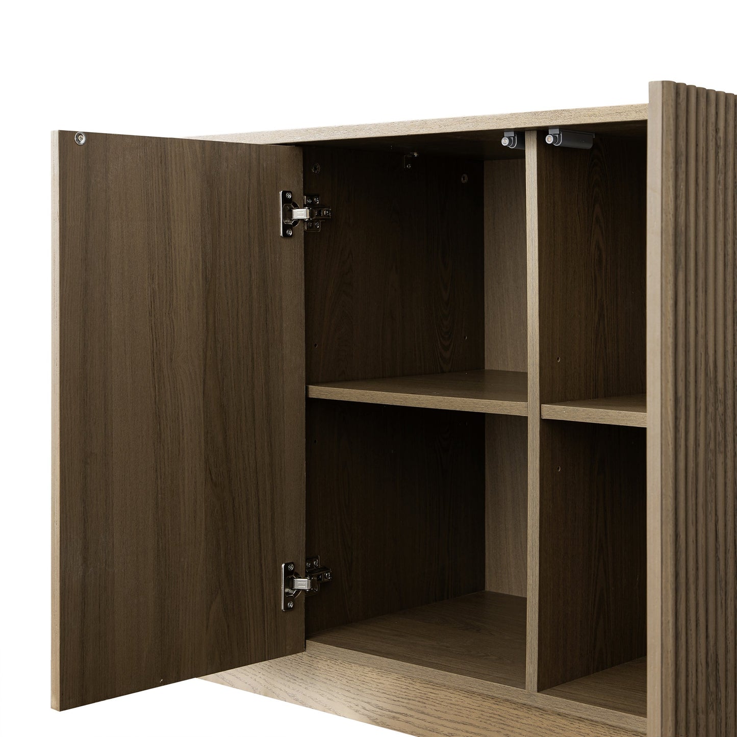 Grand buffet 4 portes Maru, chêne argenté