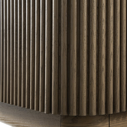 Grand buffet 4 portes Maru, chêne argenté