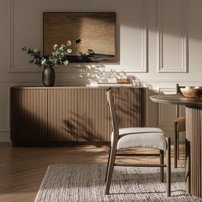 Grand buffet 4 portes Maru, chêne argenté