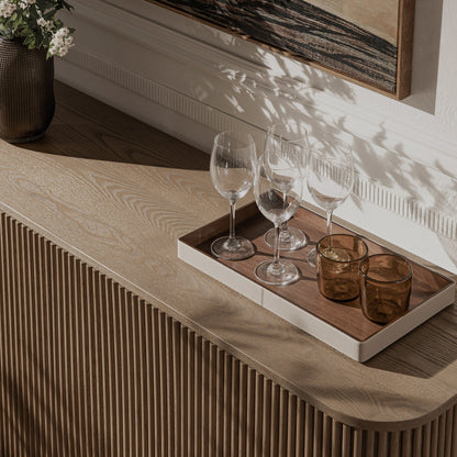 Grand buffet 4 portes Maru, chêne argenté