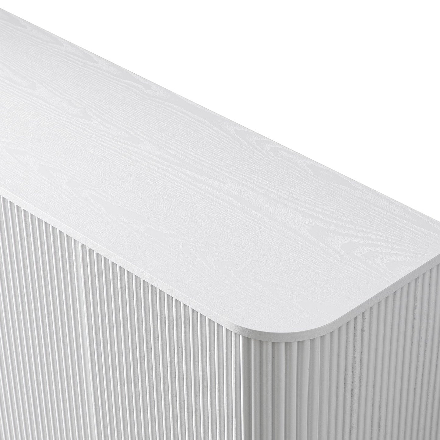 Grand buffet 4 portes Maru, blanc délavé