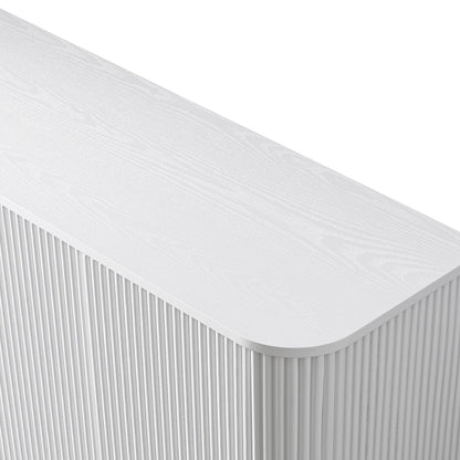 Grand buffet 4 portes Maru, blanc délavé