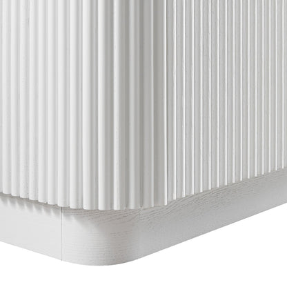 Grand buffet 4 portes Maru, blanc délavé