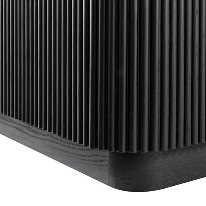 Grand buffet Maru à 2 portes et tiroirs, noir