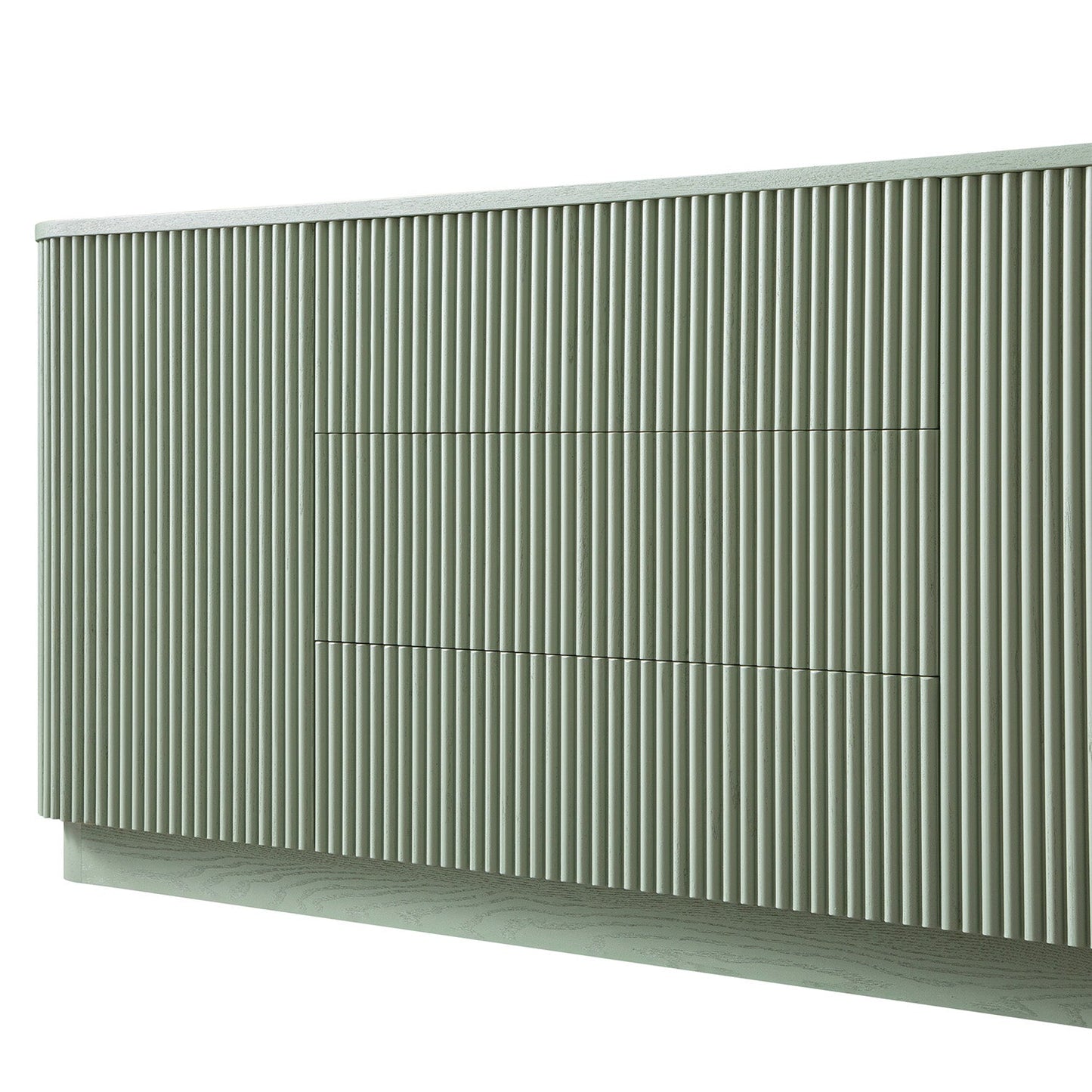 Grand buffet Maru à 2 portes et tiroirs, vert sauge