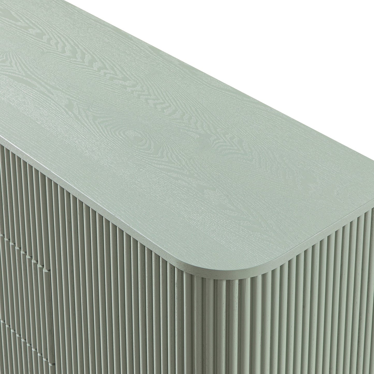 Grand buffet Maru à 2 portes et tiroirs, vert sauge