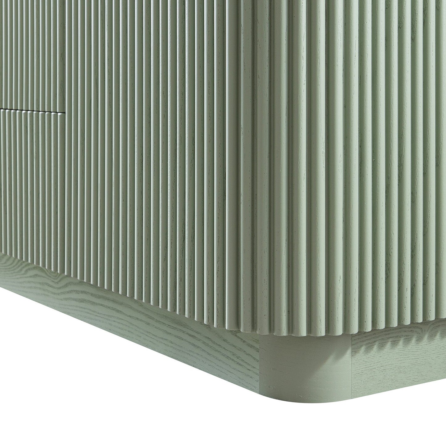 Grand buffet Maru à 2 portes et tiroirs, vert sauge