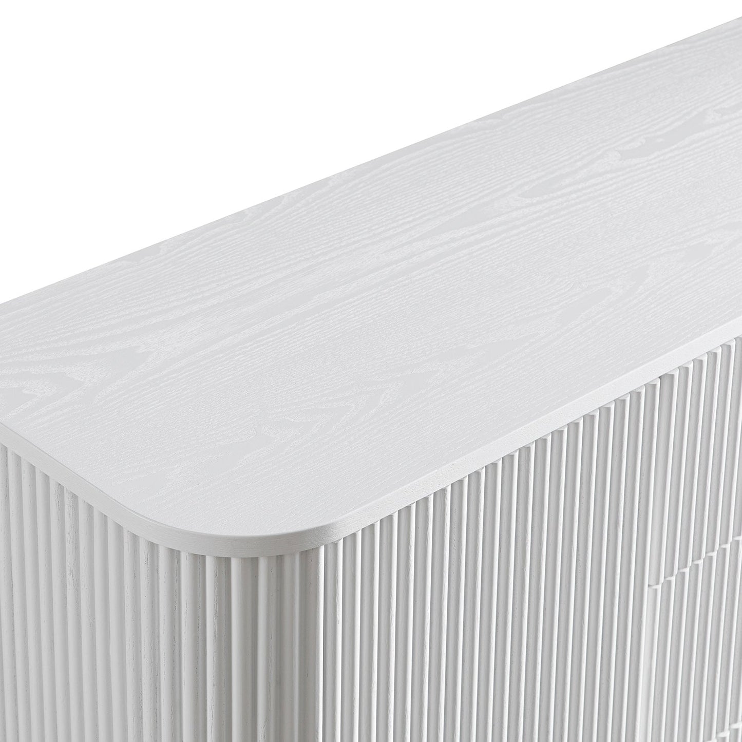 Grand buffet Maru à 2 portes et tiroirs, blanc délavé