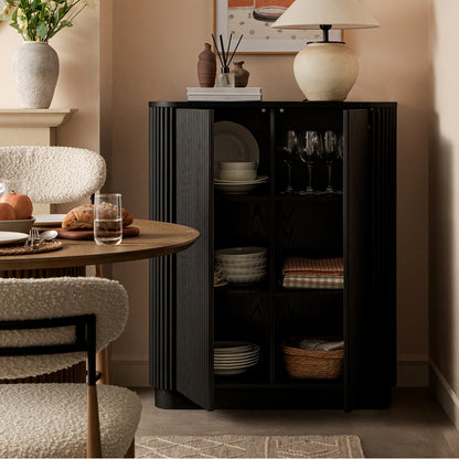 Armoire haute Maru, noire