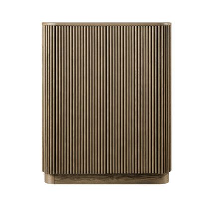 Armoire haute Maru, chêne argenté