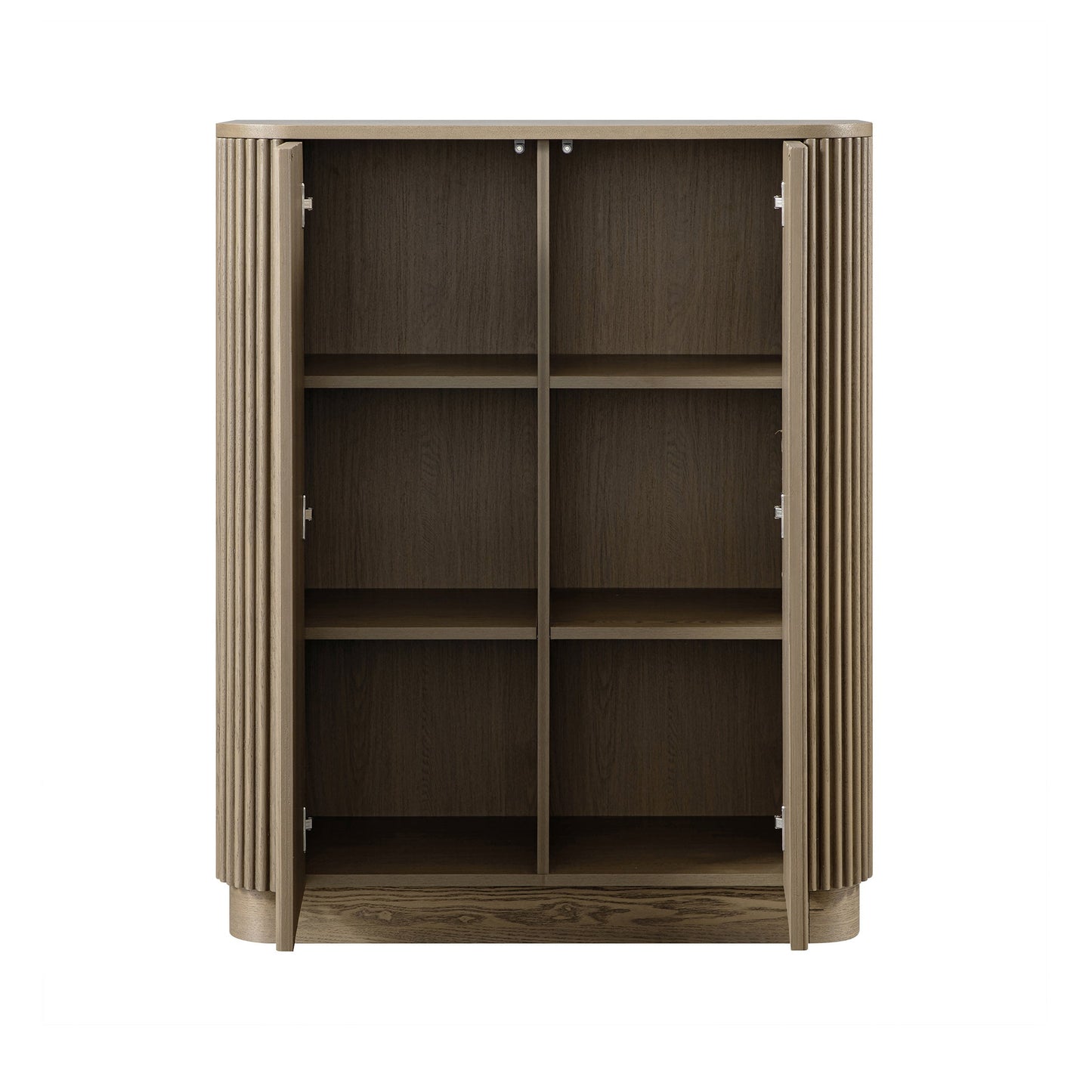 Armoire haute Maru, chêne argenté