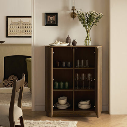 Armoire haute Maru, chêne argenté