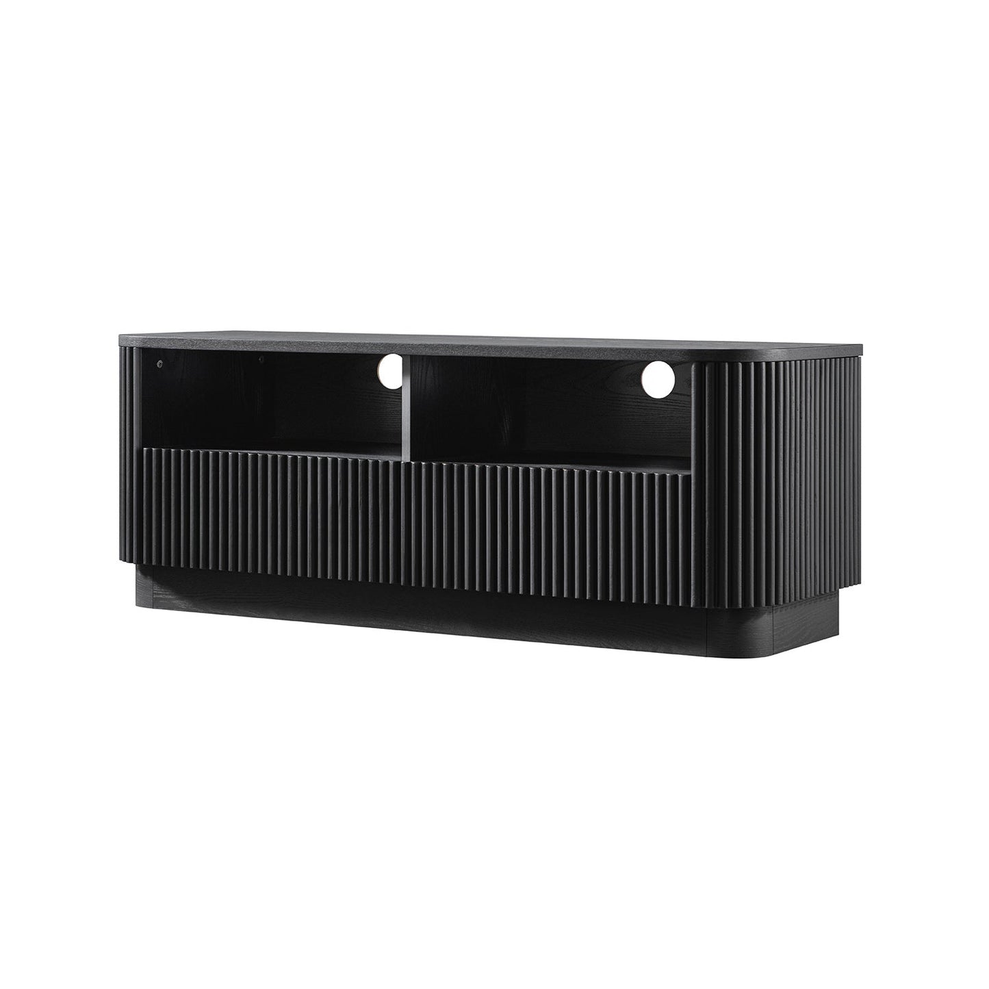 Meuble TV Maru 120 cm avec tiroirs, noir