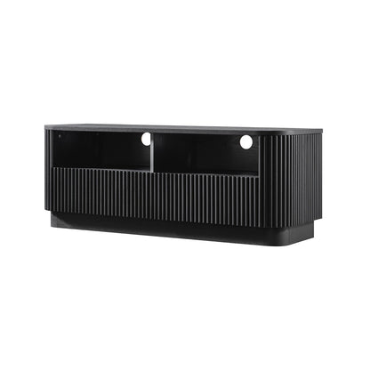 Meuble TV Maru 120 cm avec tiroirs, noir