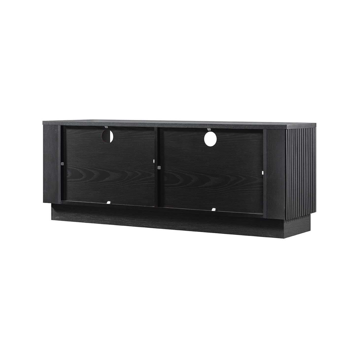 Meuble TV Maru 120 cm avec tiroirs, noir