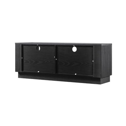 Meuble TV Maru 120 cm avec tiroirs, noir