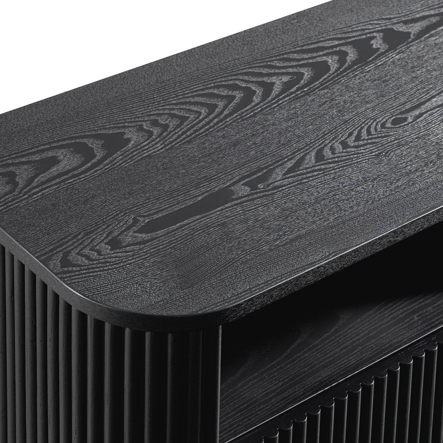 Meuble TV Maru 120 cm avec tiroirs, noir