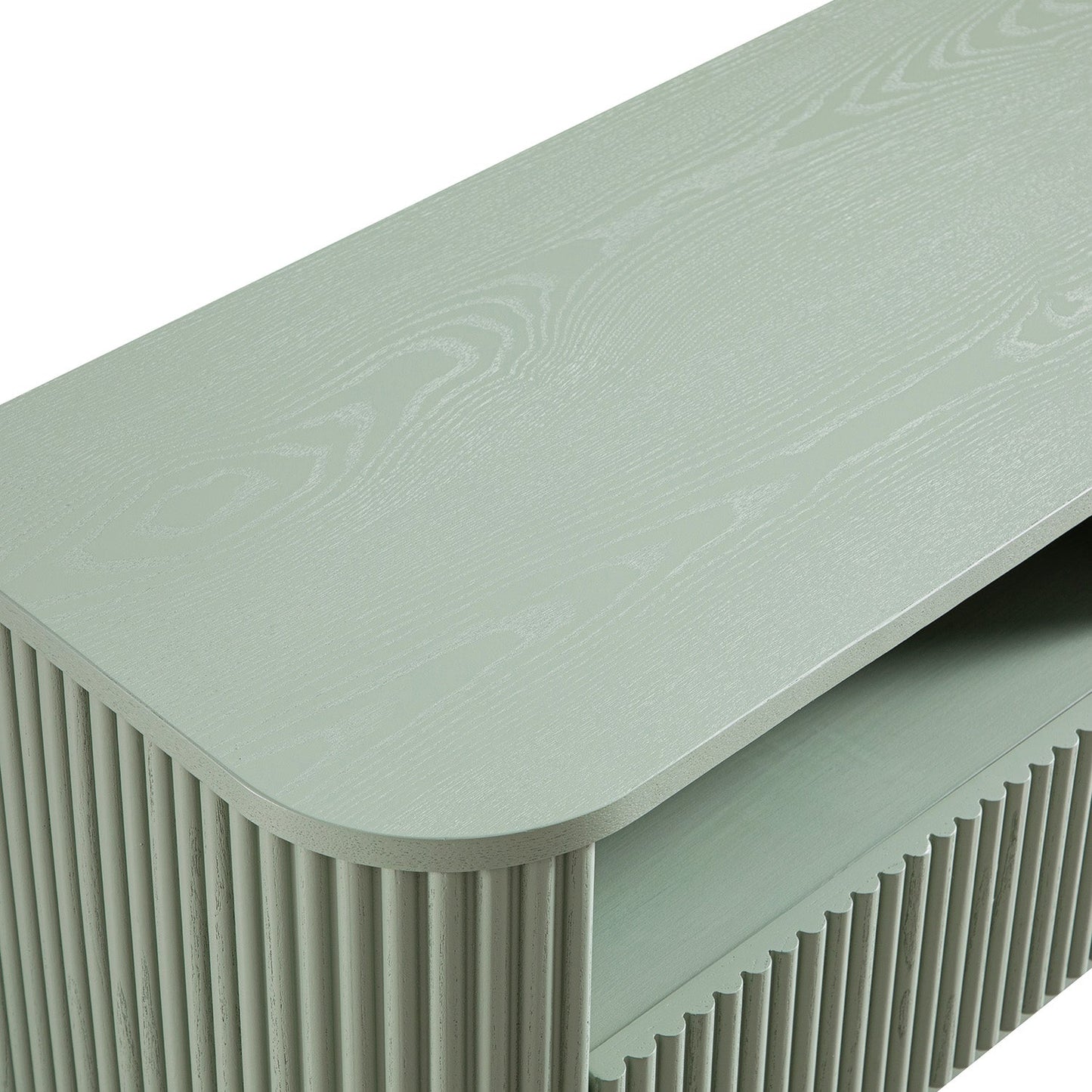 Meuble TV Maru 120 cm avec tiroirs, vert sauge