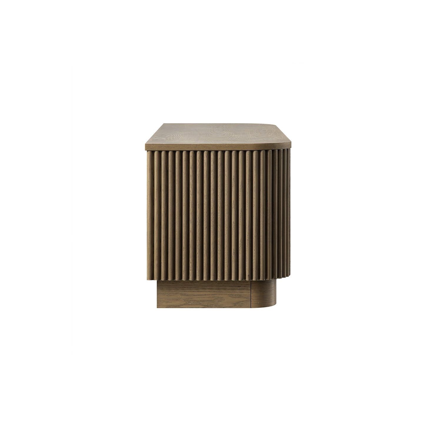 Meuble TV Maru 120 cm avec tiroirs, chêne argenté