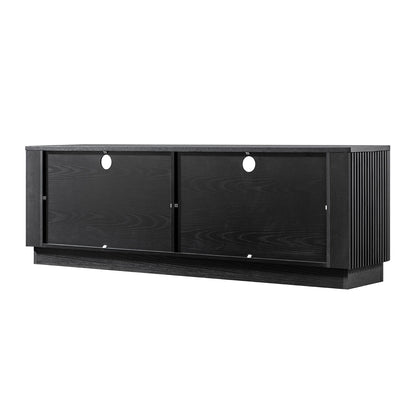 Meuble TV Maru 162 cm avec tiroirs, noir