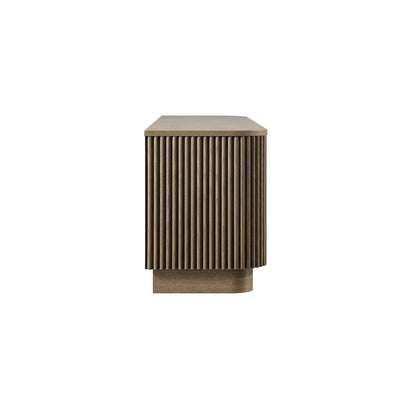 Meuble TV Maru 162 cm avec tiroirs, chêne argenté