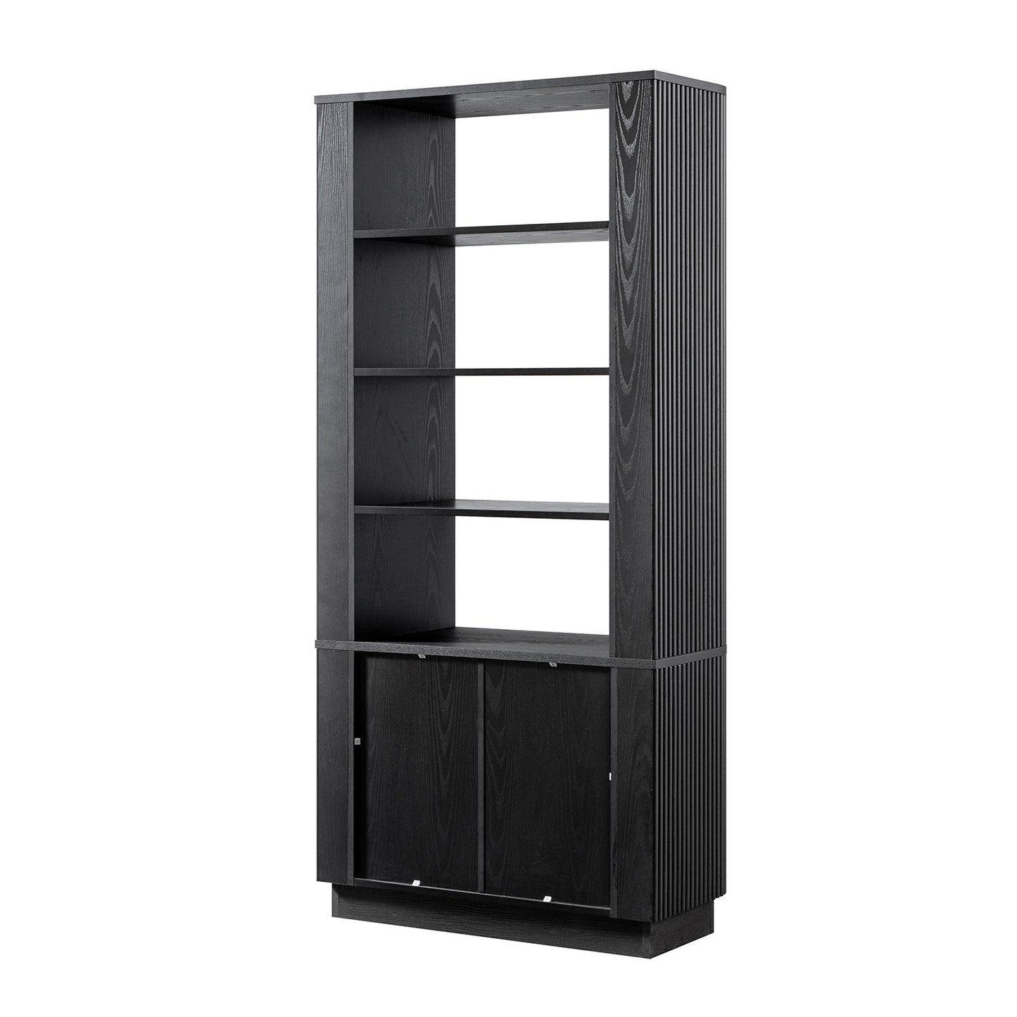 Bibliothèque Maru avec armoire, noire