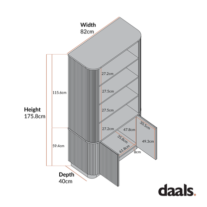 Bibliothèque Maru avec armoire, chêne