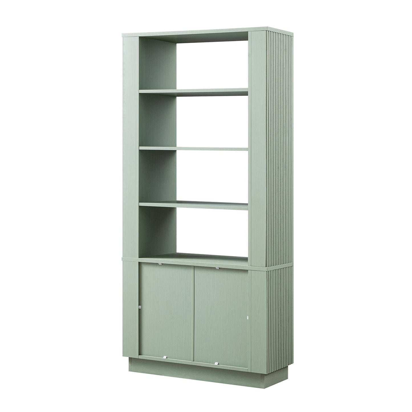 Bibliothèque Maru avec armoire, vert sauge